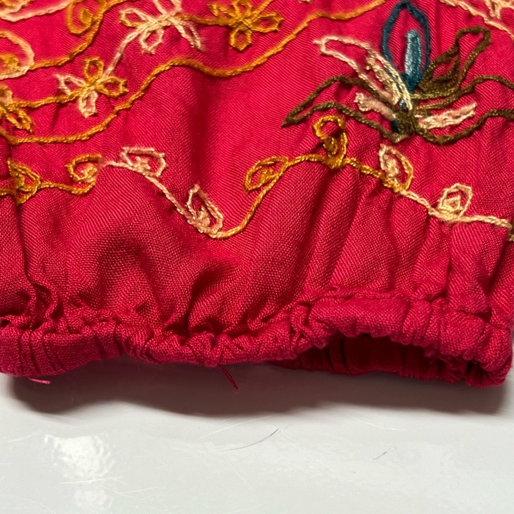 Anandas Collection Red Peasant Boho Red Embroider… - image 8